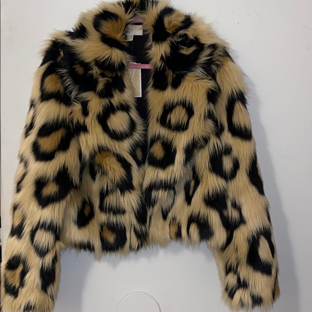 Michael Michael Kors Faux Fur Cropped Jacket